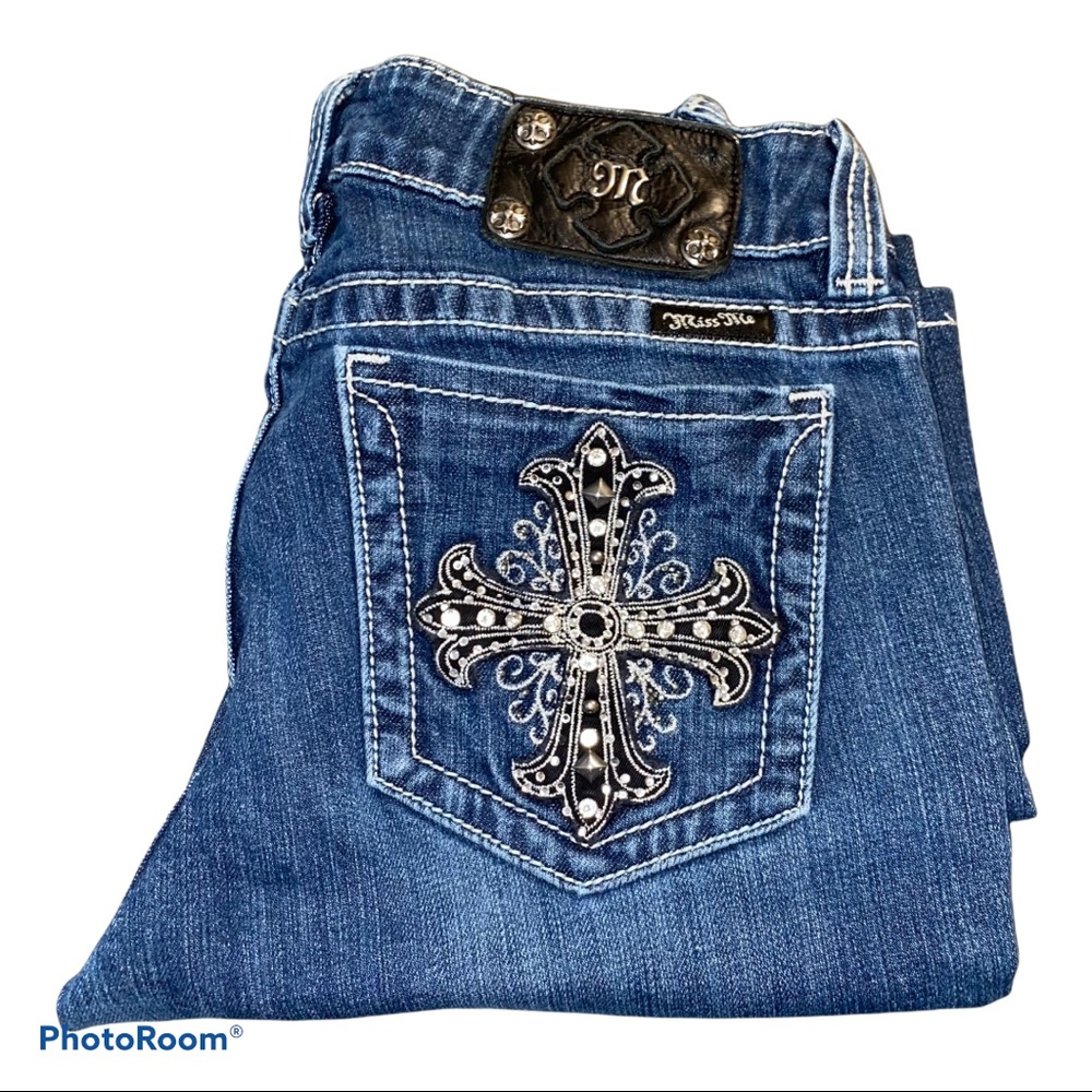 Miss Me Boot Cut JP5074 Cross embellished Jeans